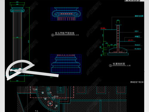 某奥林匹克广场景观绿化设计施工CAD图下载 编号24361433 其他